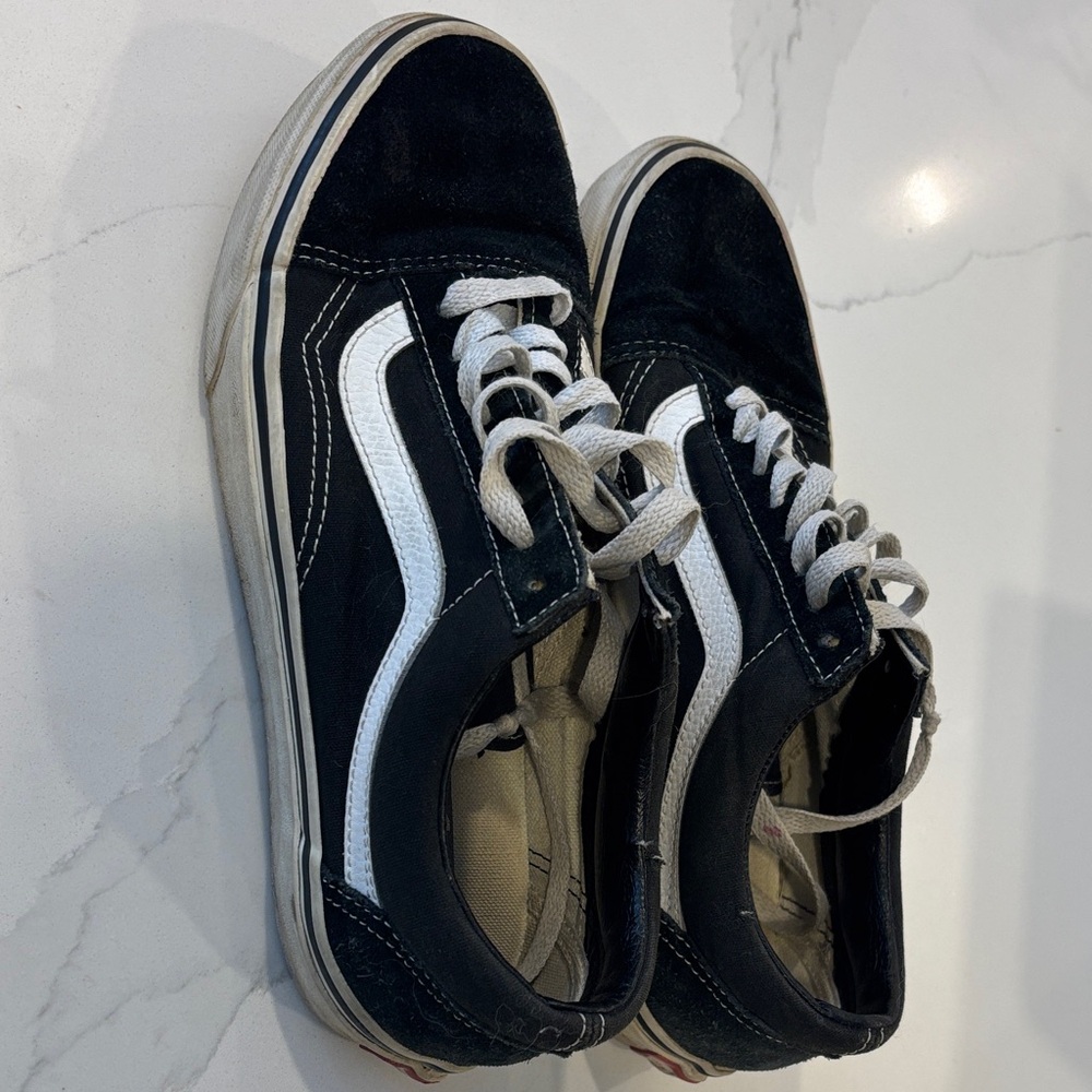 Vans Black and White Low-Top Sneakers